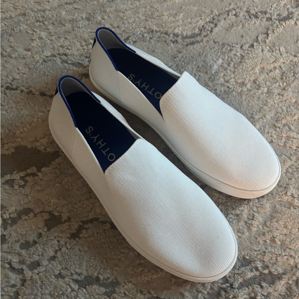 Rothy's White Slip-On Sneakers Minimalist Design